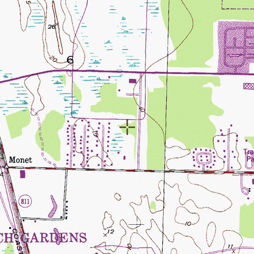 Topographic Map of Palm Beach Community College at Palm Beach Gardens Eissey Campus Theatre, FL