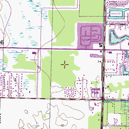 Topographic Map of Palm Beach Community College at Palm Beach Gardens Library Resources Center, FL