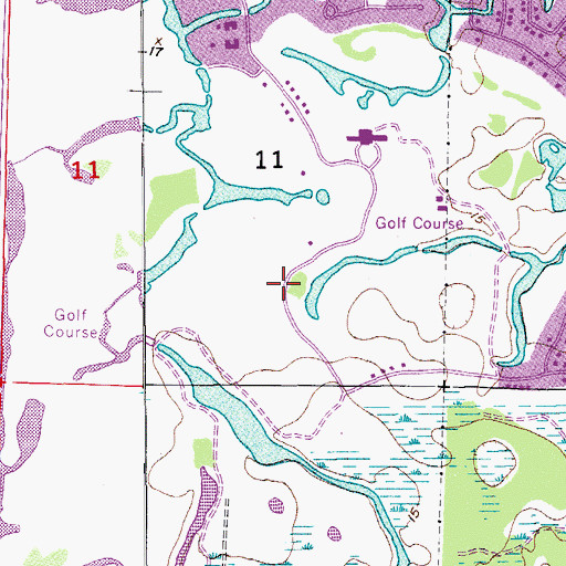 Topographic Map of Riviera Country Club, FL