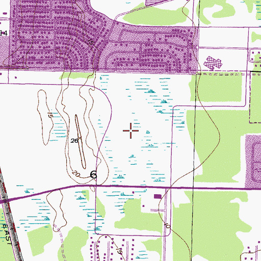 Topographic Map of Palm Beach Gardens Mall Post Office, FL