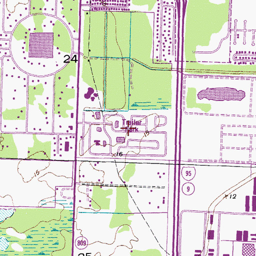 Topographic Map of A Garden Walk Mobile Home Park, FL