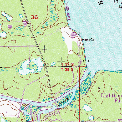 Topographic Map of Rotonda Golf snd Country Club, FL