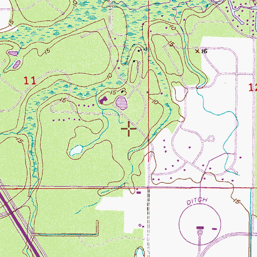 Topographic Map of Royal Palm Country Club, FL
