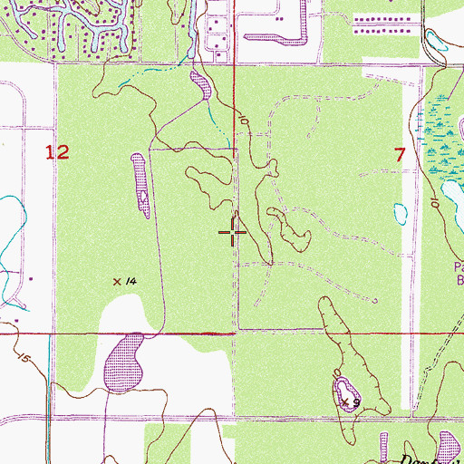 Topographic Map of Royal Palm Yacht and Country Club, FL