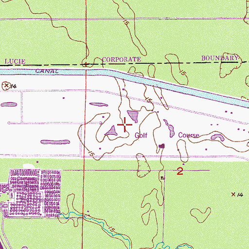 Topographic Map of Royal Tee Country Club, FL
