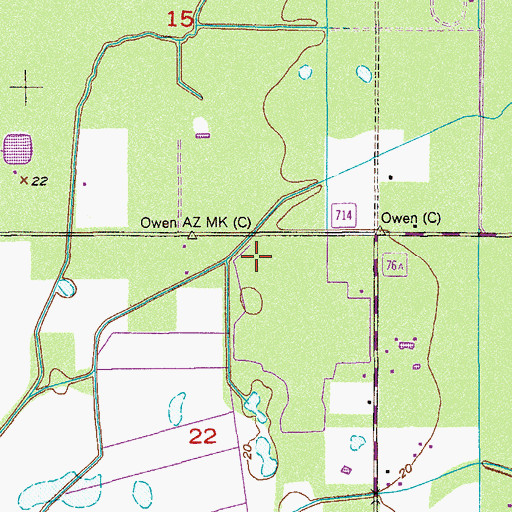 Topographic Map of Aldersgate United Methodist Church, FL