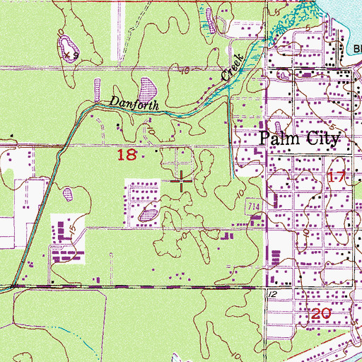 Topographic Map of Grace Presbyterian Church in America, FL