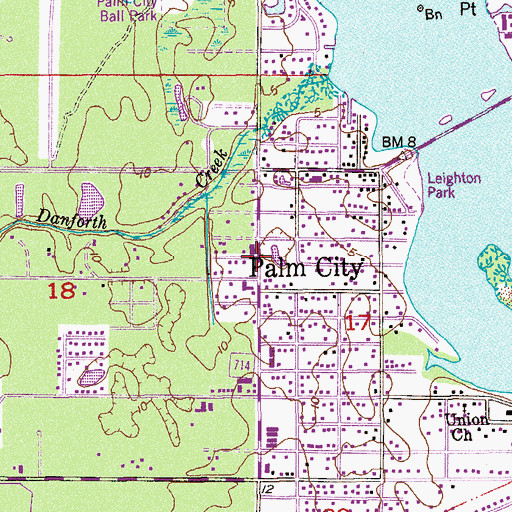 Topographic Map of Holy Redeemer Catholic Church, FL