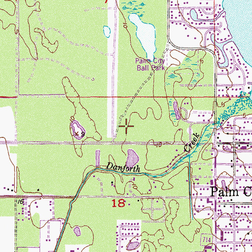 Topographic Map of Immanuel Lutheran Church, FL