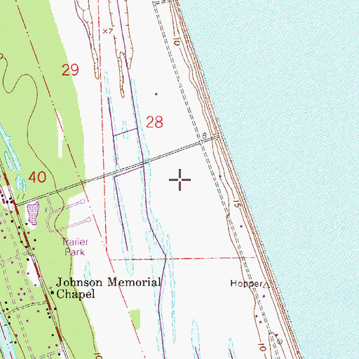 Topographic Map of Saint Andrews Country Club, FL
