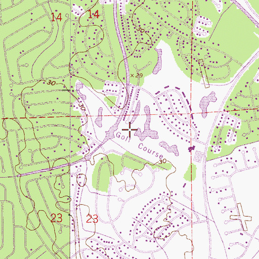 Topographic Map of Saint Augustine Shores Golf Club, FL