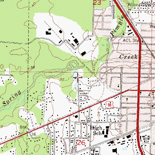 Topographic Map of City of Perry Wastewater Treatment Facility, FL