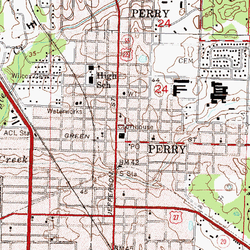 Topographic Map of Taylor County Historical Society, FL