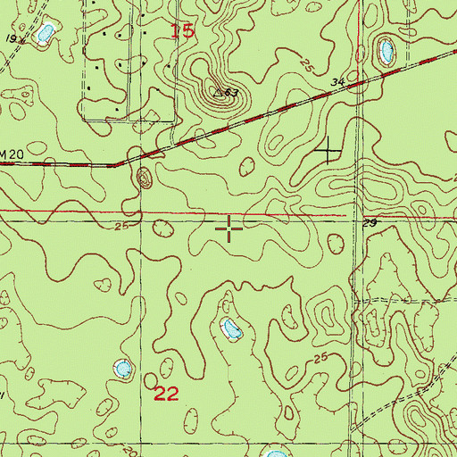 Topographic Map of Taylor Correctional Institution, FL