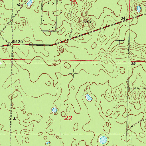Topographic Map of Taylor Correctional Institution Annex, FL