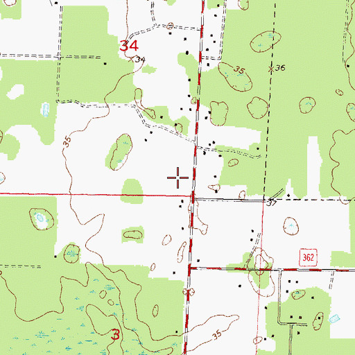 Topographic Map of Calvary Baptist Church, FL