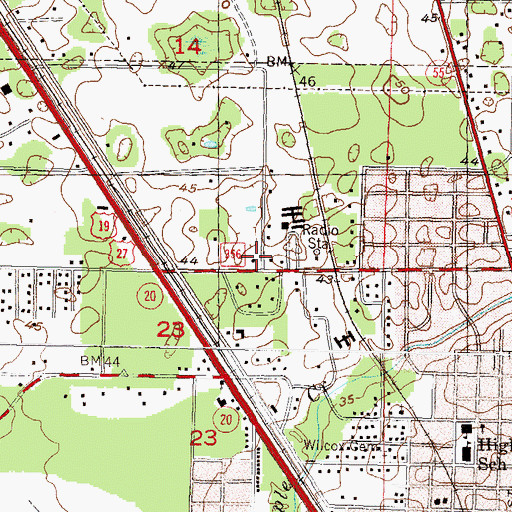 Topographic Map of Church of God, FL