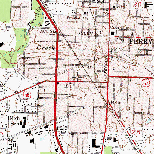 Topographic Map of Church of God of Prophecy, FL