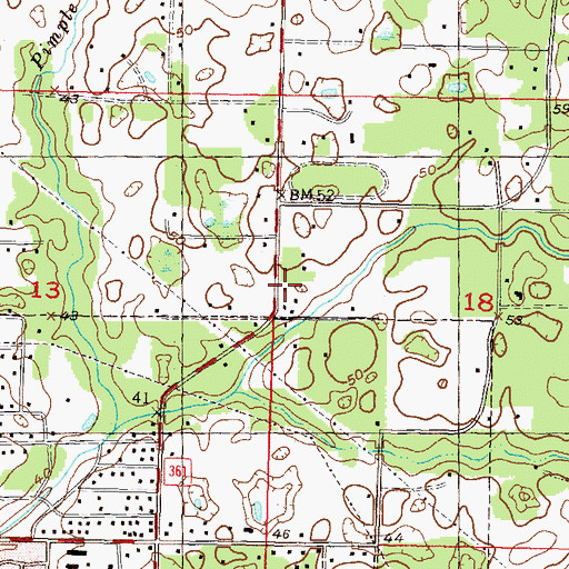 Topographic Map of Friendship Baptist Church, FL