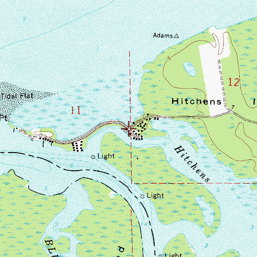 Topographic Map of Volusia Bar Fish Camp Marina, FL