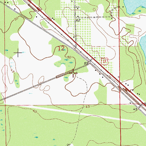 Topographic Map of Saint Peters Catholic Church San Jose Mission, FL