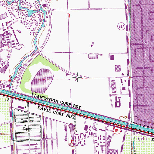 Topographic Map of American Intercontinental University Information Resources Center, FL