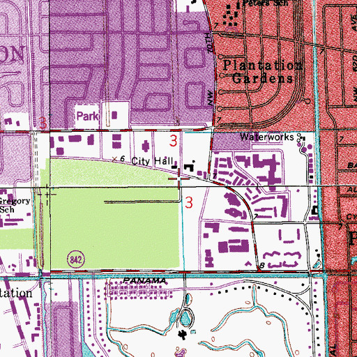 Topographic Map of Schacknow Museum of Fine Arts, FL
