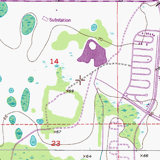 Topographic Map of Savanna Club Golf Course, FL