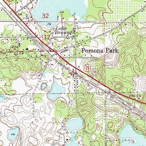 Topographic Map of New Mount Tamo Baptist Church, FL