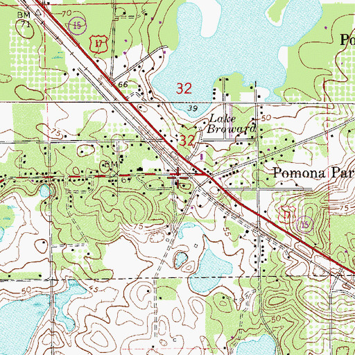 Topographic Map of Pilgrim Congregational Church, FL