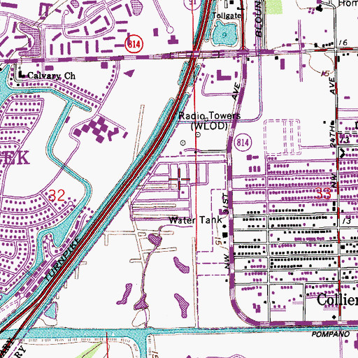 Topographic Map of Golf View Estates Mobile Home Park, FL