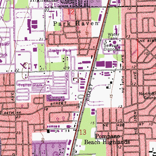 Topographic Map of Breezy Hill Mobile Home Park, FL