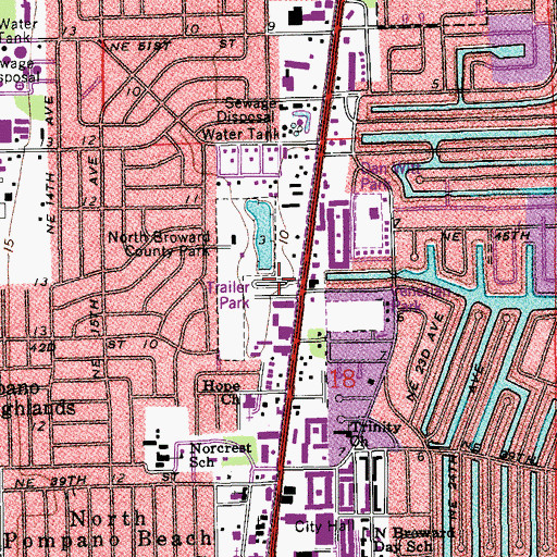 Topographic Map of El Patio Mobile Home Park, FL