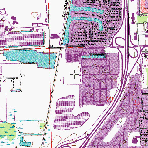 Topographic Map of Americas Shopping Mall, FL