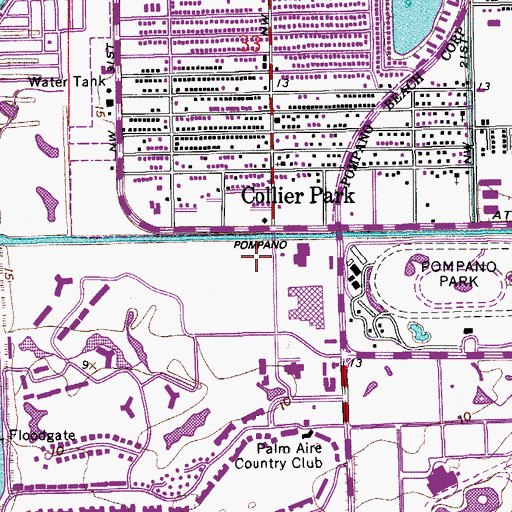 Topographic Map of Palm - Aire Plaza, FL