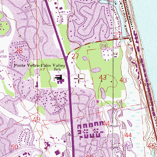 Topographic Map of Cultural Center at Ponte Vedra, FL