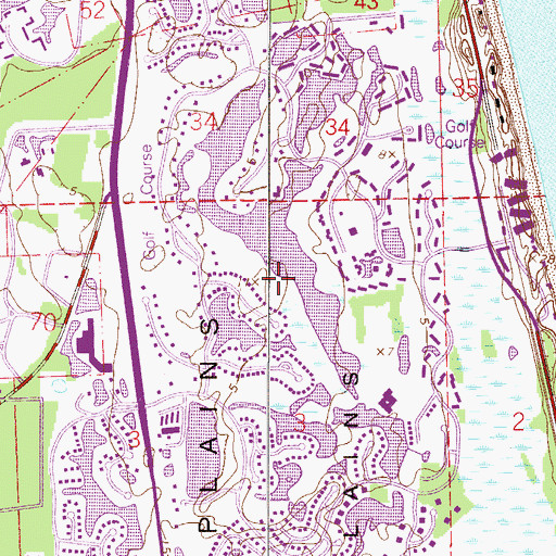 Topographic Map of Silver Lakes Recreational Resort and Golf Club, FL