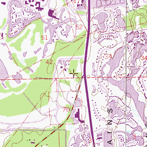 Topographic Map of Ponte Vedra Beach Post Office, FL