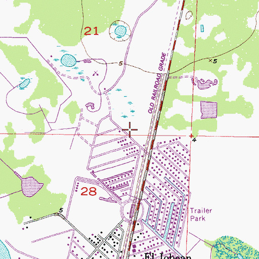 Topographic Map of Vizcaya Lakes, FL