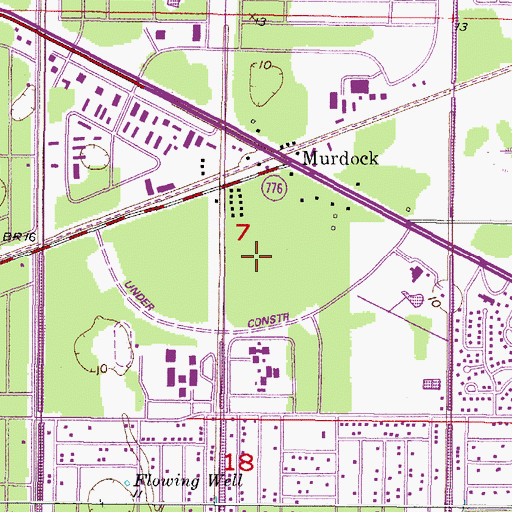 Topographic Map of Port Charlotte Town Center Mall, FL