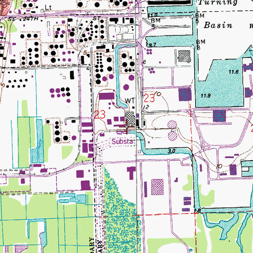 Topographic Map of Port Everglades Power Plant, FL