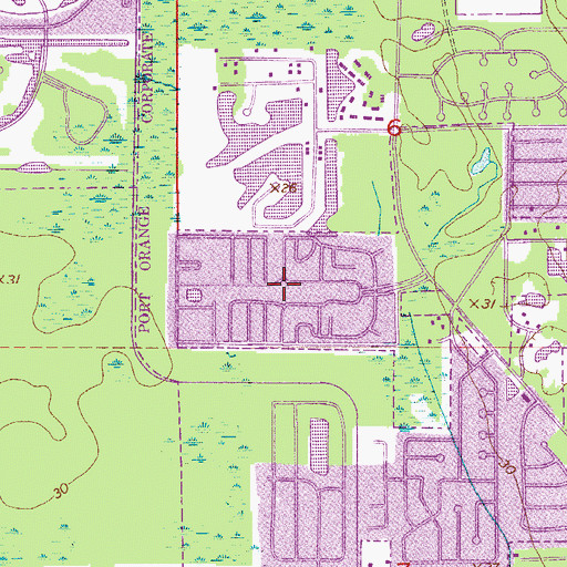 Topographic Map of Colony in the Wood Mobile Home Park, FL