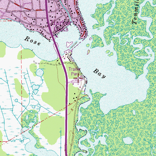 Topographic Map of Palm Shores Mobile Home Park, FL
