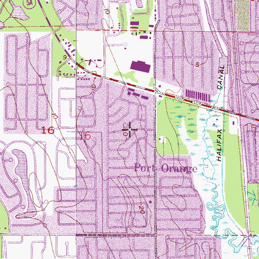 Topographic Map of Parkwood Manufactured Home Community, FL