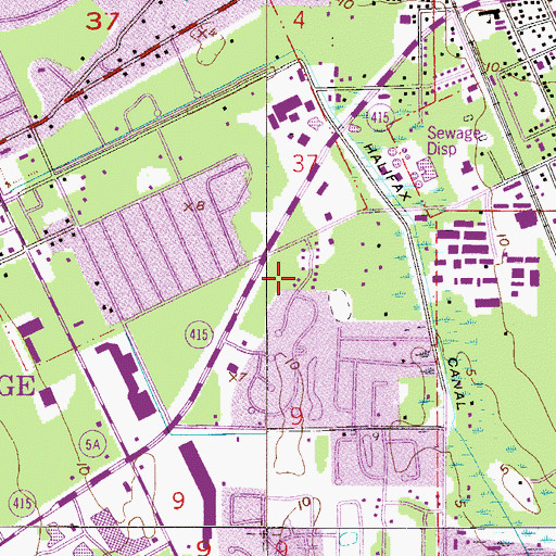 Topographic Map of All Saints Lutheran Church, FL