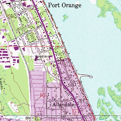 Topographic Map of Church of the Epiphany, FL