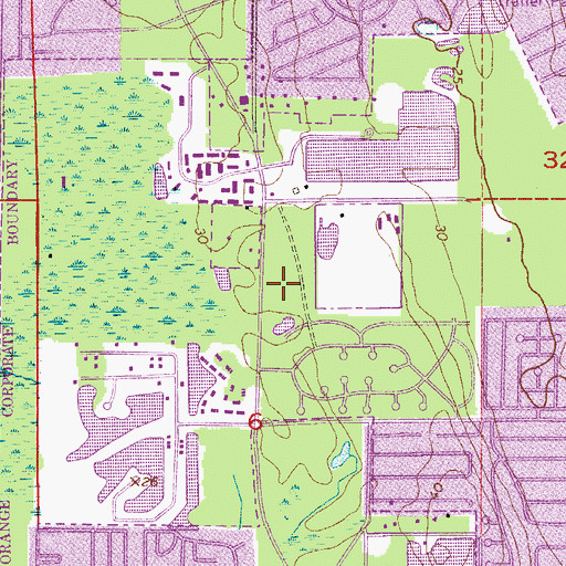 Topographic Map of Covenant United Methodist Church of Port Orange, FL