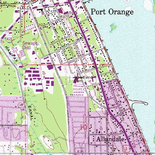 Topographic Map of Epiphany Catholic Church Church, FL