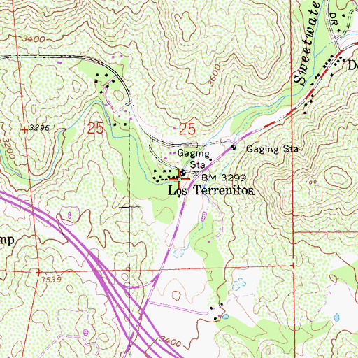Topographic Map of Los Terrenitos, CA