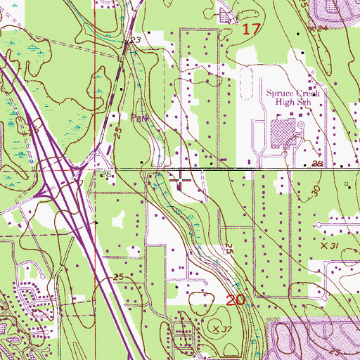 Topographic Map of Foursquare Gospel Church, FL